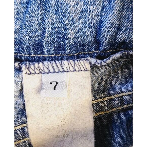 PARIS BLUES EXPERIENCE blue Denim Shorts Sz 7 2.5" Inseam Vintage 90s USA made - Picture 7 of 9